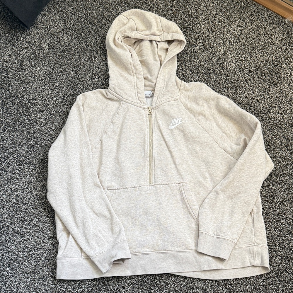 Nike Light Tan Half Zip Hoodie